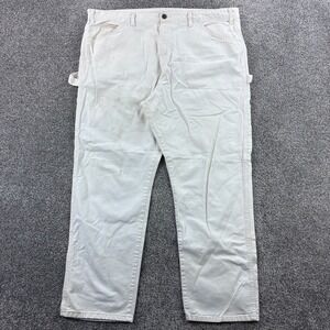 Vintage Dickies Carpenter Pants Mens 44x32 White Canvas Painter Benjamin Moore